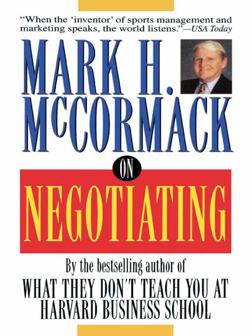 Title details for On Negotiating by Mark H. McCormack - Available